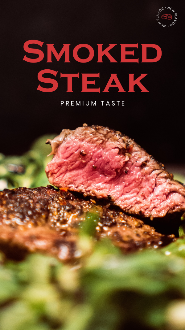 Smoked Steak Instagram Story Design Image Preview
