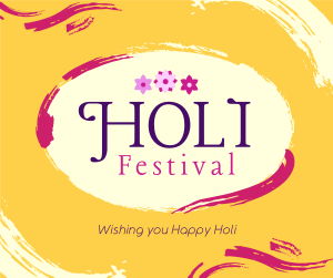 Brush Holi Festival Facebook post Image Preview