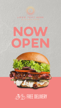 Burger Shop Opening Facebook Story Design