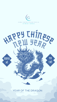 Chinese Dragon Year Facebook Story Design