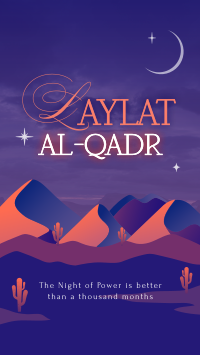 Laylat al-Qadr Desert Instagram story Image Preview