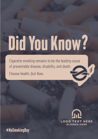 Cigarette Facts Poster Image Preview