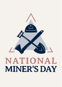 Miner's Day Badge Flyer Design