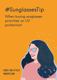 Summer Sunglasses Tip  Poster Design