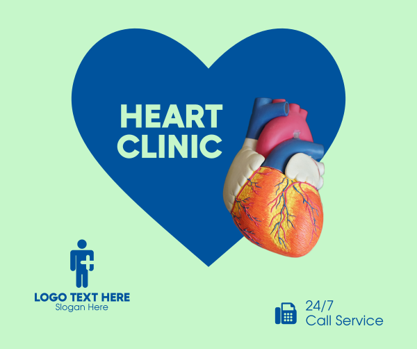 Heart Clinic Facebook Post Design Image Preview