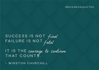 Success Isn't Final Postcard Design