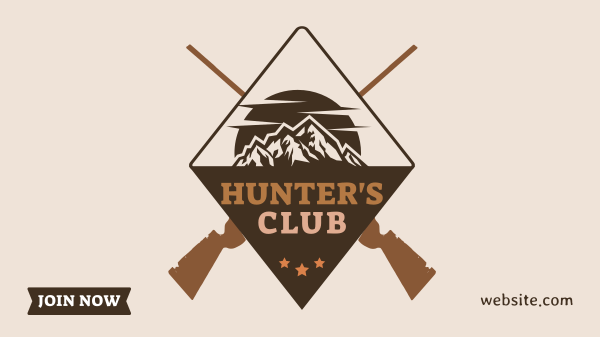 Hunters Club Facebook Event Cover Design