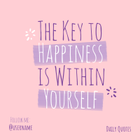 Key To Happiness Instagram Post Design