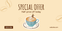 Cafe Coffee Sale Twitter post Image Preview