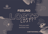 Lost Motivation Podcast Postcard Design