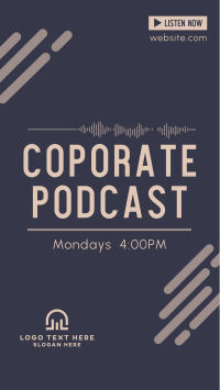 Corporate Podcast Facebook Story Design