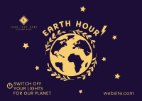 Recharging Earth Hour Postcard Image Preview