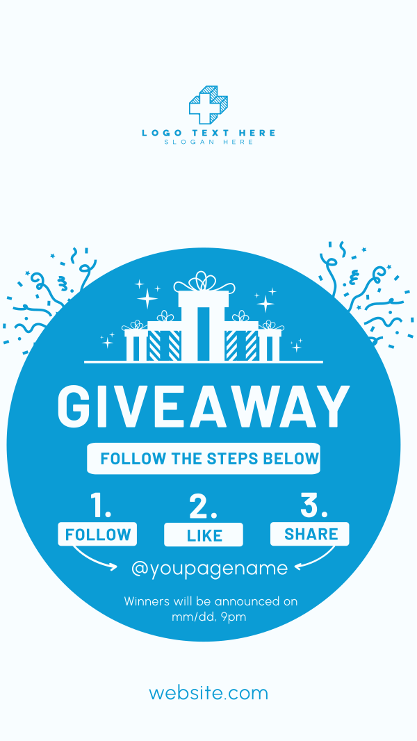 Simple Giveaway Instagram Story Design Image Preview