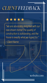 Client Testimonial Construction Instagram Reel Image Preview