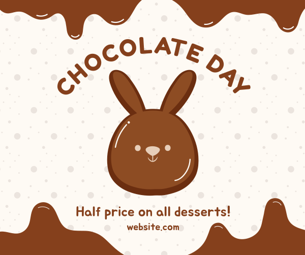 Chocolate Bunny Facebook Post Design Image Preview