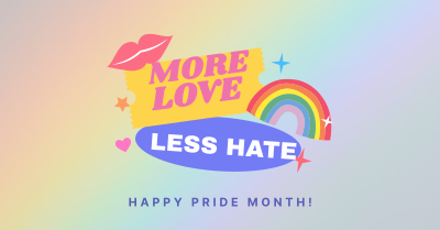 More Love, Less Hate Facebook ad Image Preview