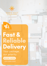Reliable Courier Delivery Flyer Design