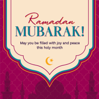 Ramadan Temple Greeting Instagram post Image Preview