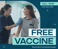 Free Vaccine Week Facebook Post Design