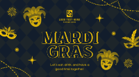 Mardi Gras Masquerade Facebook Event Cover Design