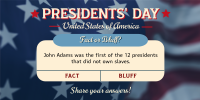 Presidents' Day Quiz  Twitter Post Design
