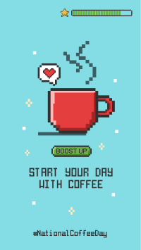 Coffee Day Pixel Instagram Story Design