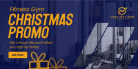 Christmas Fitness Twitter Post Design