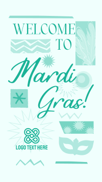 Mardi Gras Mask Welcome Instagram Story Design
