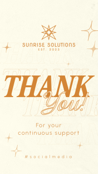 Simplistic Thank You Instagram Reel Image Preview