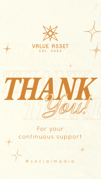 Simplistic Thank You Instagram Reel Image Preview