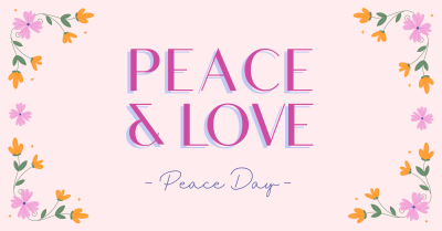 Floral Peace Day Facebook ad Image Preview