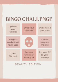Beauty Bingo Challenge Poster Design