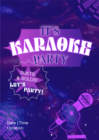 Karaoke Party Nights Poster Design