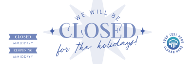 Holiday Closing Badge Twitter header (cover) Image Preview