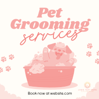 Dog Bath Grooming Instagram Post Design