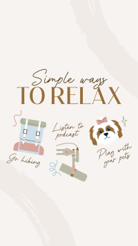 Cute Relaxation Tips TikTok video Image Preview