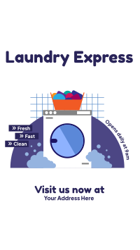 Laundry Express Facebook Story Design