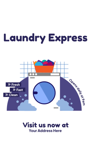 Laundry Express Facebook story Image Preview