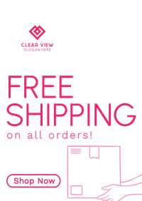 Minimalist Free Shipping Deals Poster Image Preview