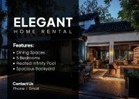 Elegant Home Rental Postcard Image Preview