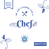 We are Hiring Chef Instagram Post Design