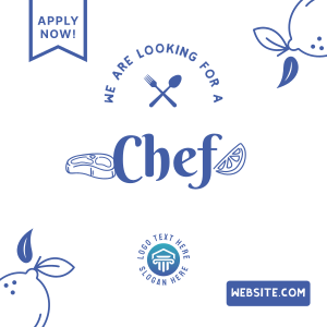 We are Hiring Chef Instagram post Image Preview