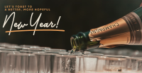 New Year Bubbly Toast Facebook ad Image Preview