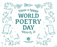 World Poetry Day Facebook Post Design