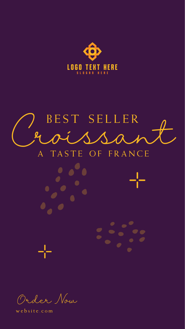 French Croissant Bestseller Instagram Story Design Image Preview