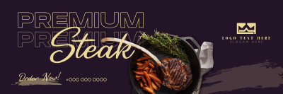 Premium Steak Order Twitter header (cover) Image Preview