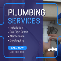 Plumbing Pipes Repair Instagram Post Design