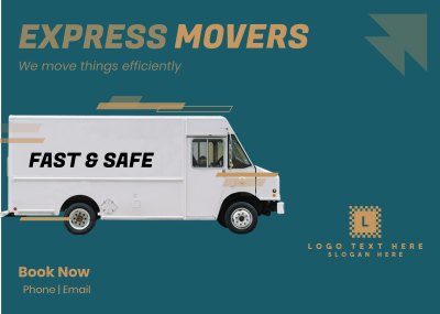 Express Movers Postcard Image Preview