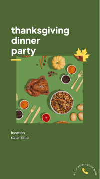 Thanksgiving Dinner Party Facebook Story Design