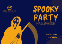 Spooky Party Postcard Design